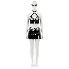 Mv Rivals Black Cat Urban Predator Top Skirt Set Outfits Cosplay Costume