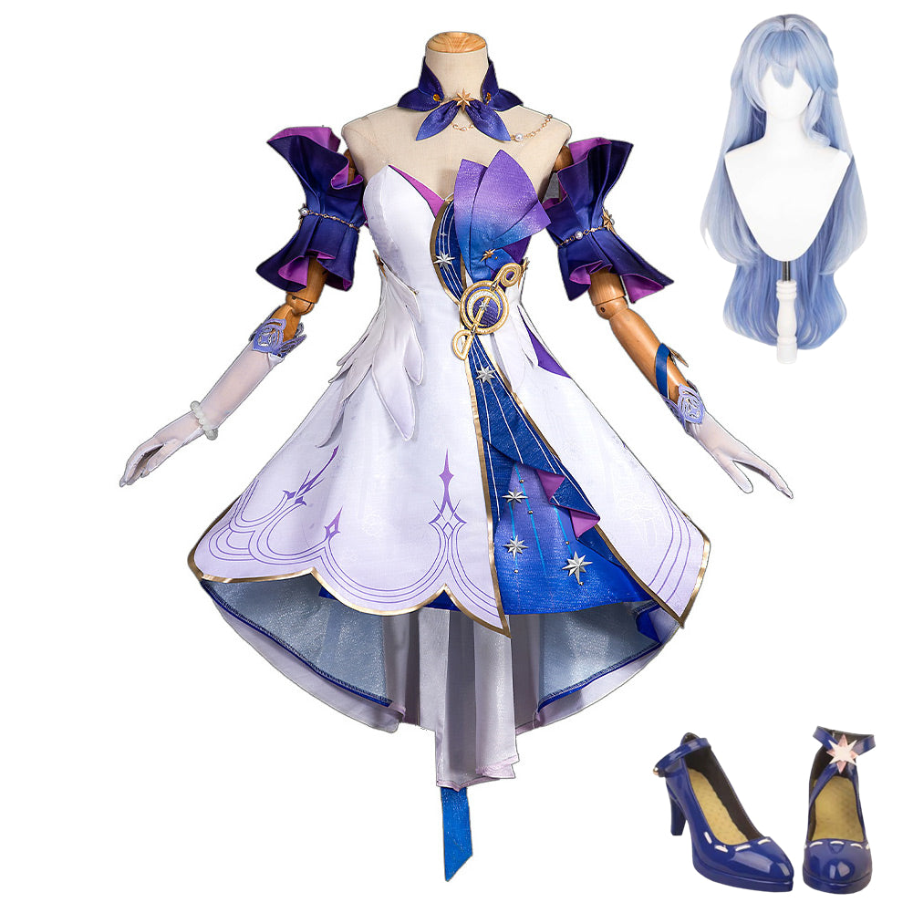 Game Honkai: Star Rail Robin White Dress Outfits Cosplay Costume Hallo –  Coshduk