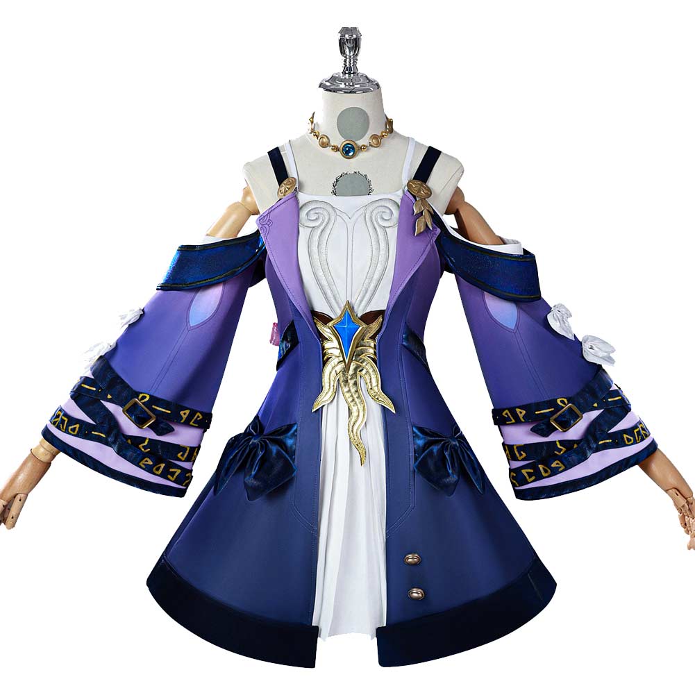 Honkai: Star Rail Cyrene Purple Dress Set Outfits Cosplay Costume