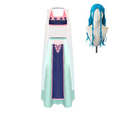 One Piece Vivi Outfits Blue Dress Cosplay Costume Halloween Carnival Suit