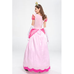 Movie The Super Mario Bros (2023) Princess Peach Pink Dress Outfits Cosplay Costume Halloween Carnival Suit