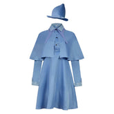 Beauxbatons Academy of Magic Female Blue School Uniform Dress Outfit Cosplay Costume