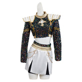 Kids Children KPop Demon Hunters (2025) Golden Rumi Mira Zoey Huntrix Black White Outfits Cosplay Costume