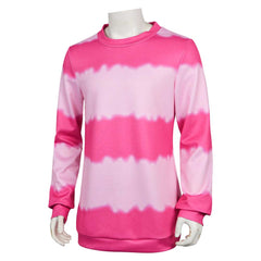 KPop Demon Hunters (2025) Baby Saja Pink Sweatshirt Yellow Beret Hat Cap Wig Cosplay Costume Accessories Props