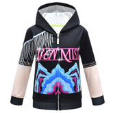 Kids Children KPop Demon Hunters (2025) Huntrix Rumi Mira Zoey Printed Zip Up Hoodie Cosplay Costume