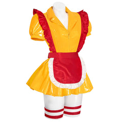 2 Broke Girls Max Caroline Yellow Red Waitress Dress Maid Outfits Cosplay Costume