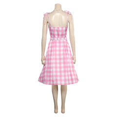 Movie Barbie 2023 Margot Robbie Barbie Outfits Pink Dress Cosplay Costume Halloween Carnival Suit