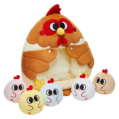 Cute Hen Holding Chicks Animals Cosplay Plush Toys Cartoon Soft Stuffed Dolls Mascot Birthday Xmas Gift - Original