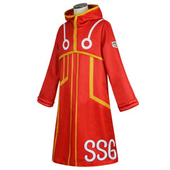 Anime One Piece Luffy Red Coat Outfits Cosplay Costume Halloween Carnival Suit