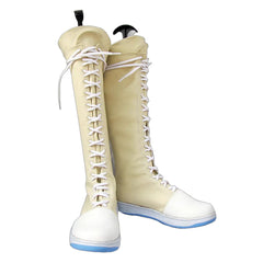 Final Fantasy VII Yuffie Kisaragi White Yellow Shoes Boots Cosplay Accessories Props