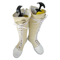 Final Fantasy VII Yuffie Kisaragi White Yellow Shoes Boots Cosplay Accessories Props