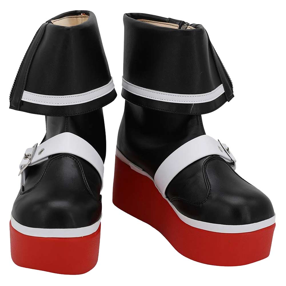 Dead Or Alive Marie Rose Black Shoes Boots Cosplay Accessories Carnival Props