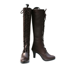 Anime Black Butler Grell Black Boots Cosplay Shoes Halloween Props