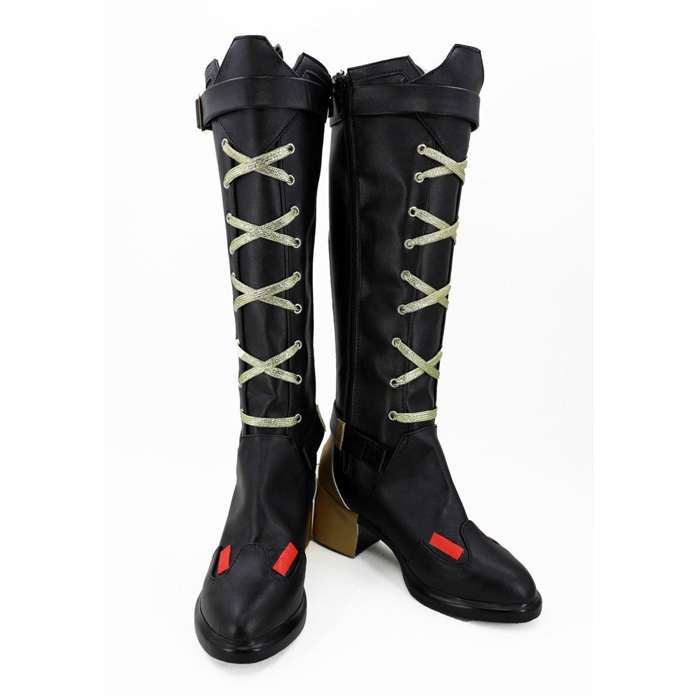 Game Overwatch Ashe Elizabeth Caledonia Cosplay Black Shoes Boots Halloween Props