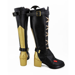 Game Overwatch Ashe Elizabeth Caledonia Cosplay Black Shoes Boots Halloween Props