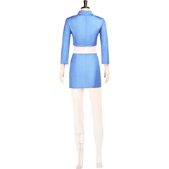 The Fifth Element Flight Attendant Stewardess Blue Uniform Retro Set Outfits Cosplay Costume