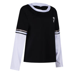 The Addams Family (2025) Black White Long Sleeve Shirt Cosplay Costume Halloween Suit