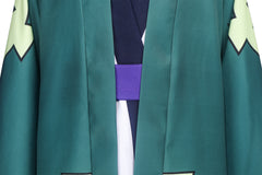 Kids Children Anime One Piece Wano Country Arc Roronoa Zoro Green Set Outfits Cosplay Costume Halloween Carnival Suit