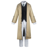Anime Dazai Osamu Yellow Coat Set Cosplay Costume Outfits Halloween Carnival Suit