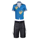 Game Final Fantasy VII Rebirth 2024 Cloud Blue Shirt Outfits Cosplay Costume Halloween Carnival Suit