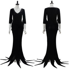 TV Morticia Black Dress Cosplay Costume Outfit Halloweem Suit 信息