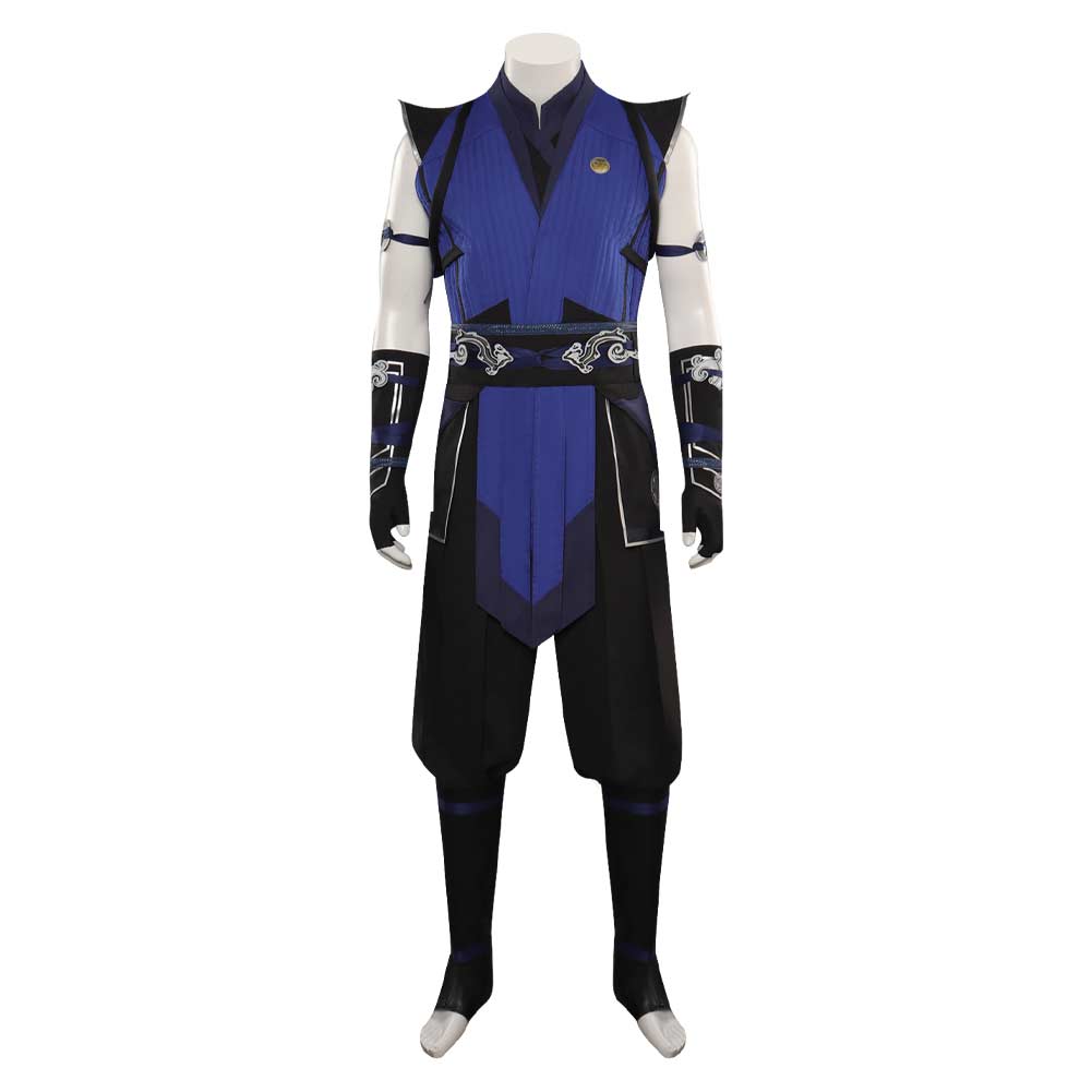 Game Mortal Kombat Sub Zero Blue Set Outfits Cosplay Costume