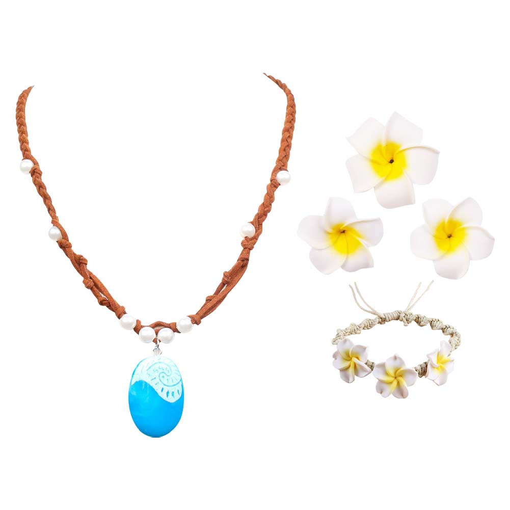 Moana 2 (2024) Moana Anklets Necklace Hair Clips Bracelet Cosplay Accessories Props