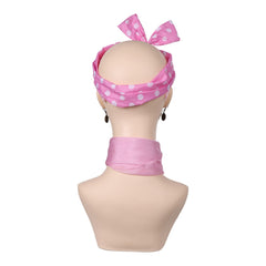 Movie Grease: Rydell High Pink Lady Cat Eye Glasses Tie Scarf Headband Earrings 1950's Womens Accessories Props
