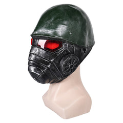 Fallout (2024) Soldier Black Latex Mask Cosplay Accessories Halloween Carnival Props