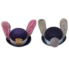 Zootopia Judy Hopps Police Rabbit Ears Hat Cap Cosplay Accessories Props
