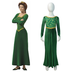 Kids Girls Movie Shrek Princess Fiona Dress Cosplay Costume Outfits Halloween Carnival Party Disguise Suit