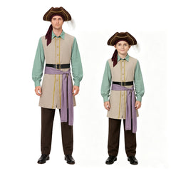 Adult Kids Backrooms (2026) Captaion Clark Green Pirate Set Outfits Cosplay Costume