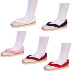 Adult Kids Nezuko Clogs Geta Wooden Beach Paulownia Slippers Cosplay Shoes