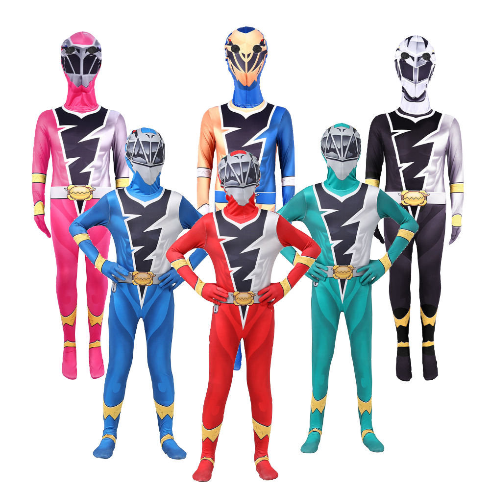 Adult Kids Power Rangers Dino Fury Ryusoulger Super Sentai Jumpsuit Outfits Cosplay Costume