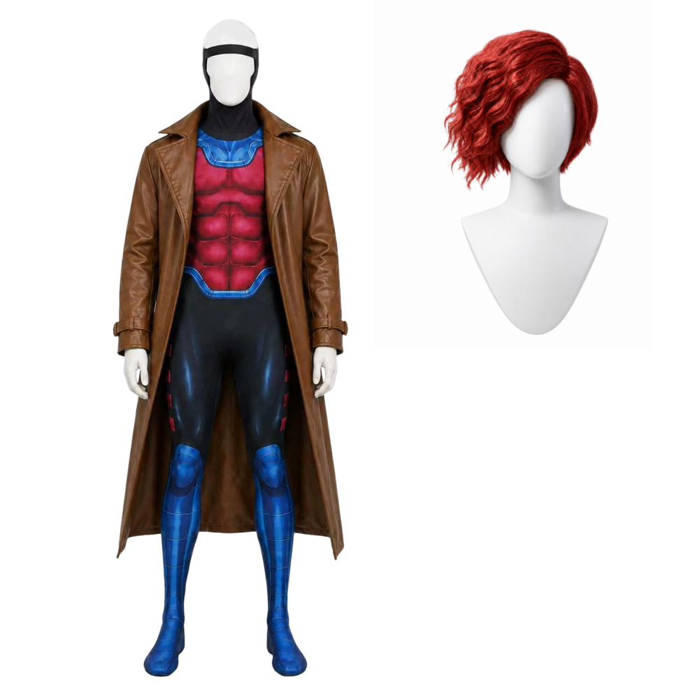 Adult Kids X-Men '97 Season 2 (2026) Gambit Jumpsuit Jacket Set Outfits Cosplay Costume