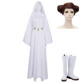 Adult Princess Leia Cosplay Costume Dress Outfits Halloween Carnival Suit
