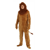 Adult Teen The Wizard of OZ Cowardly Lion Brown Jumpsuit Animal Onesie Outfits Cosplay Costume