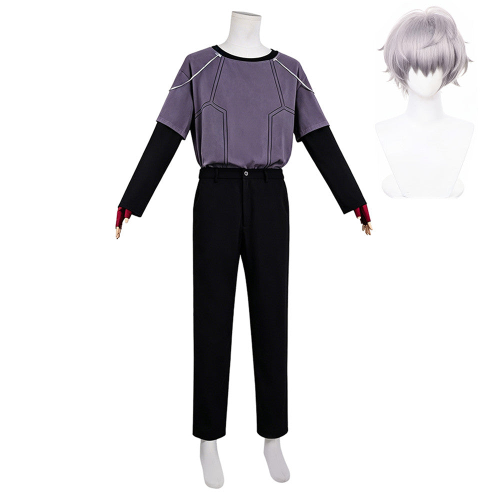 Alien Stage Till Cure Gray Set Stage Performance Outfits Cosplay Costume Halloween Carnival Suit