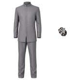Austin Powers Dr. Evil Gray Uniform Set Outfits Cosplay Costume Halloween Suit