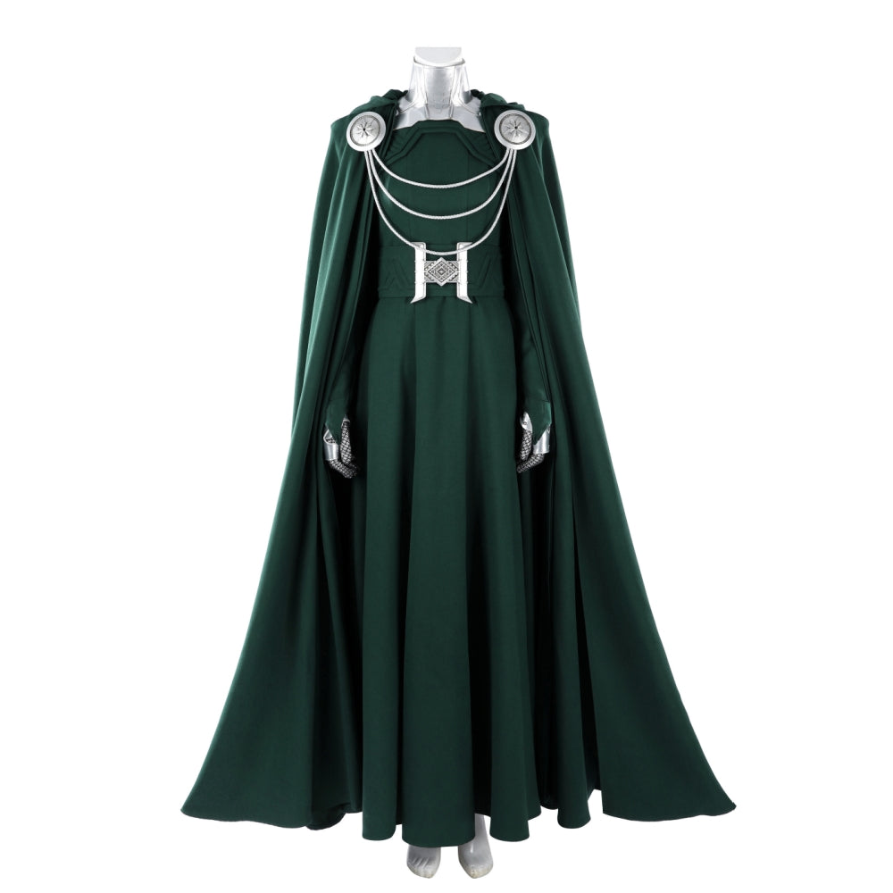 Avengers: Doomsday (2026) Latverian Witch Green Deluxe Set Outfits Halloween Cosplay Costume