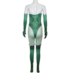 Batman Harley Quinn Poison Ivy Green Jumpsuit Set Outfits Halloween Cosplay Costume