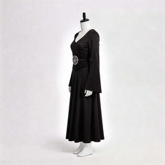 Beetlejuice 2 (2024) Lydia Black Long Dress Cosplay Costume Outfits Halloween Carnival Suit