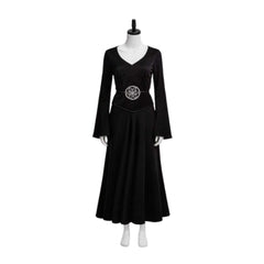 Beetlejuice 2 (2024) Lydia Black Long Dress Cosplay Costume Outfits Halloween Carnival Suit