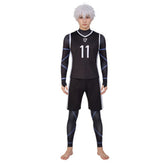 Blue Lock Nagi Seishiro No.11 Black Uniform Jersey Set Outfits Cosplay Costume