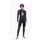 Blue Lock Reo Mikage No.9 Black Uniform Jersey Set Outfits Cosplay Costume