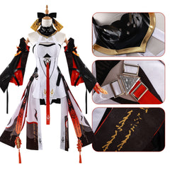 Wuthering Waves Changli White Red Set Outfits Cosplay Costume Carnival Suit