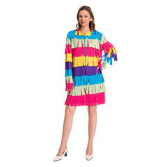 Pitana Colorful Dress Jumpsuit Hooded Outfits For Men Women Cosplay Costume Halloween Carnival Suit