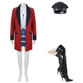 Pretty Woman Vivian Ward White Blue Dress Red Jacket Set Outfits Cosplay Costume