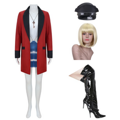 Pretty Woman Vivian Ward White Blue Dress Red Jacket Set Outfits Cosplay Costume