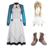 Secrets Of The Silent Witch (2025) Monica Everett Blue White School Uniform Outfits Cosplay Costume